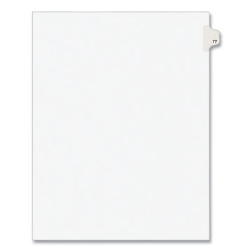 Avery® Preprinted Legal Exhibit Side Tab Index Dividers, Avery Style, 10-tab, 77, 11 X 8.5, White, 25-pack, (1077) freeshipping - TVN Wholesale